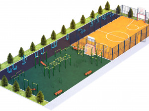 sport ground Modelo 3D