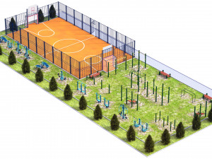 sport ground Modelo 3D