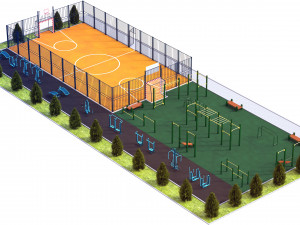 sport ground Modelo 3D