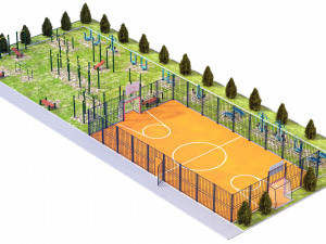 sport ground Modelo 3D
