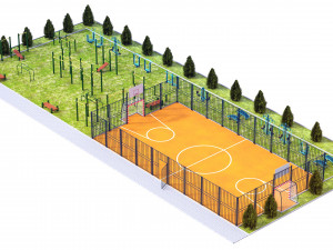sport ground Modelo 3D