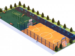 sport ground Modelo 3D
