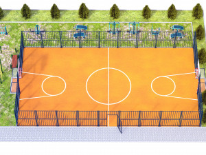 sport ground Modelo 3D