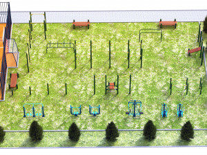 sport ground Modelo 3D
