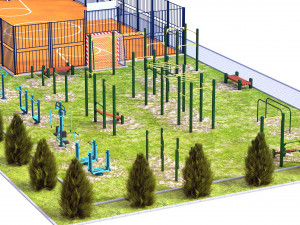 sport ground Modelo 3D