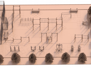 sport ground Modelo 3D