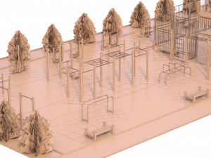 sport ground Modelo 3D