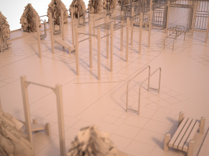 sport ground Modelo 3D