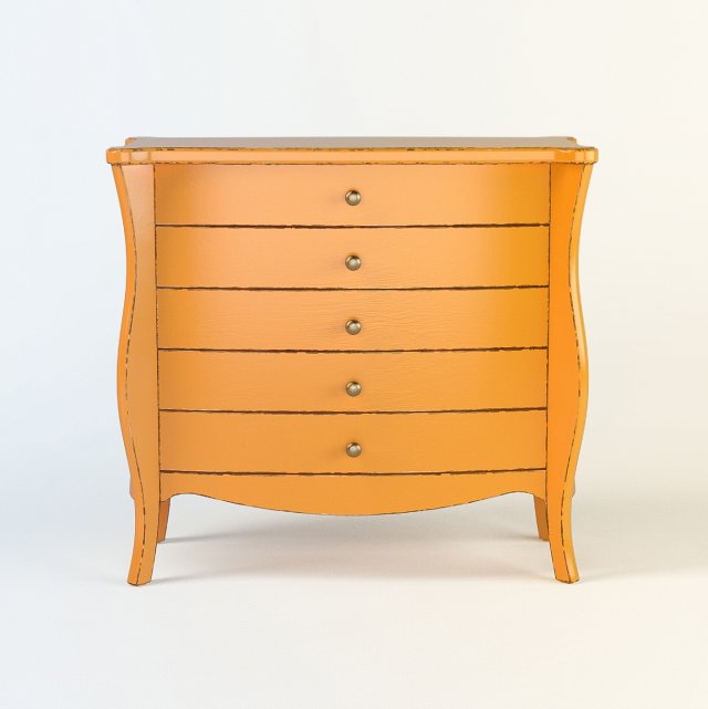 commode orange Model 3D .c4d .max .obj .3ds .fbx .stl .blend 