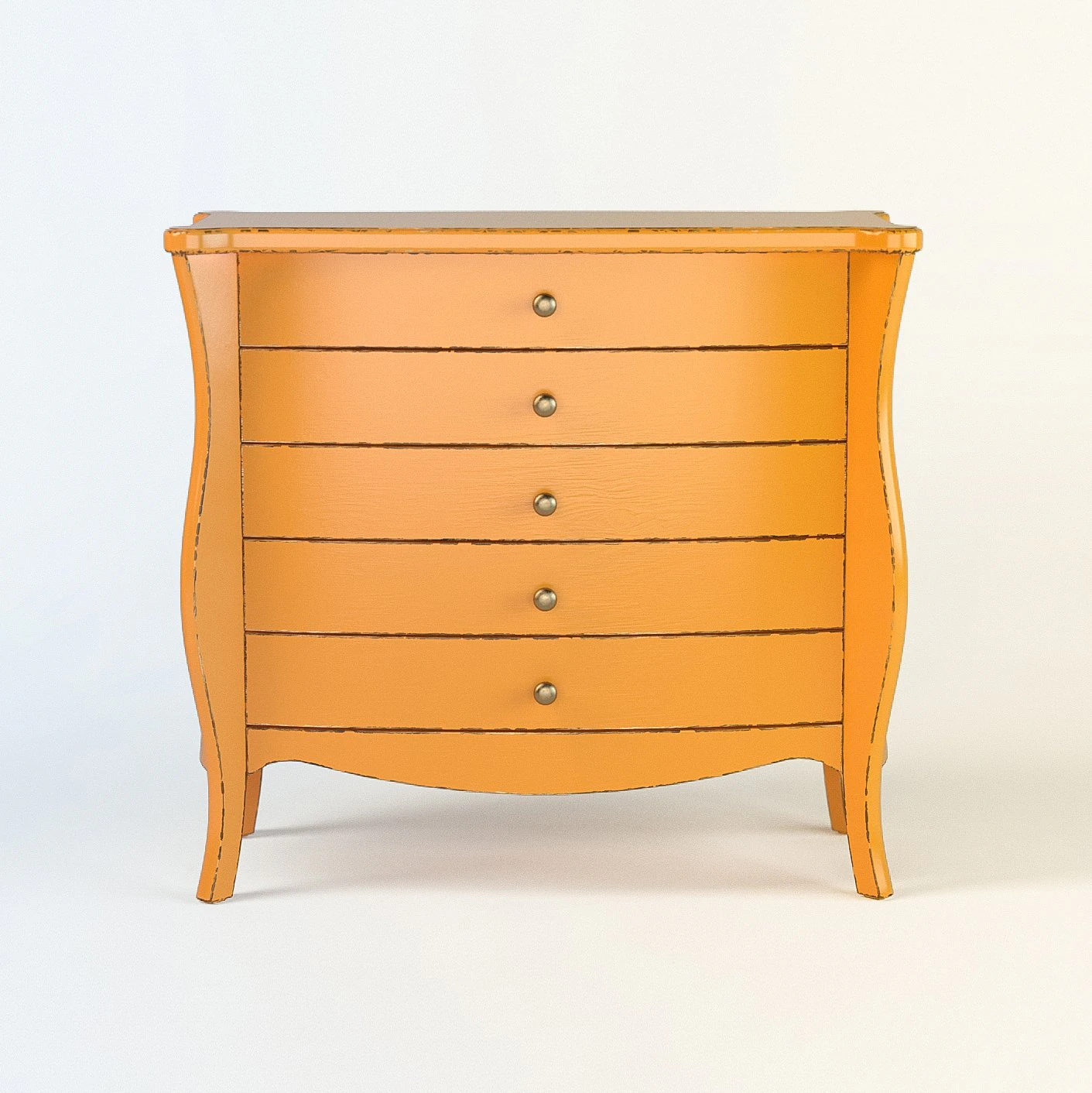 commode orange 3D Model .c4d .max .obj .3ds .fbx .stl .blend 