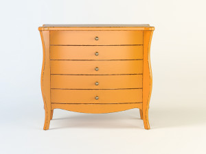 commode orange Model 3D