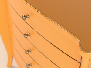 commode orange Model 3D