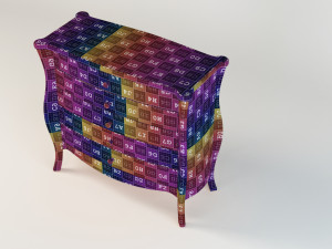 commode orange Model 3D