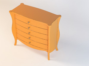 commode orange Model 3D