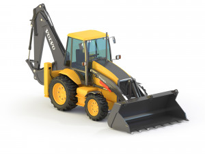 backhoe loader Modèle 3D