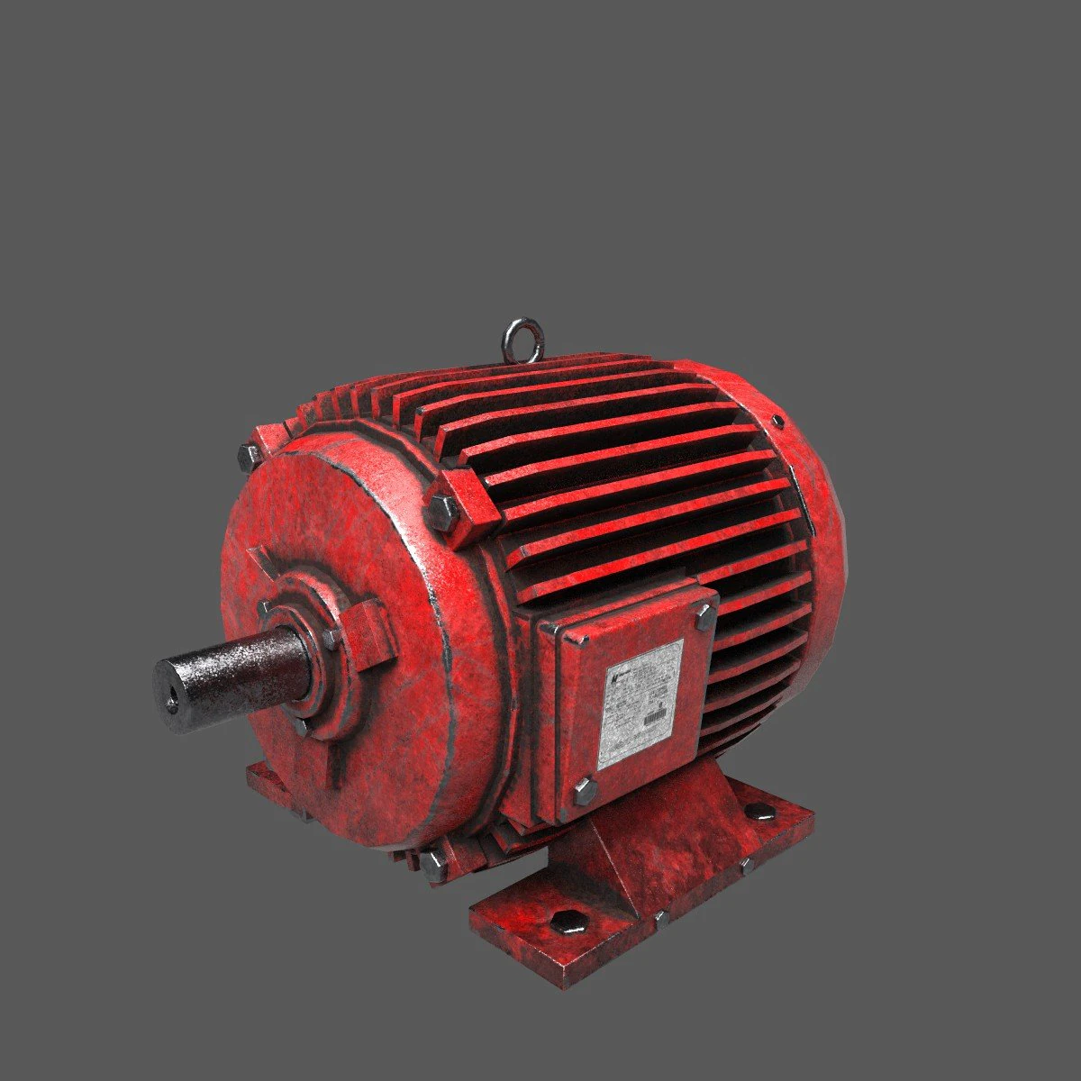 electric motor 3D Model .c4d .max .obj .3ds .fbx .stl .blend 