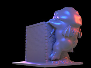 cthulhu for 3d printing Model Cetak 3D