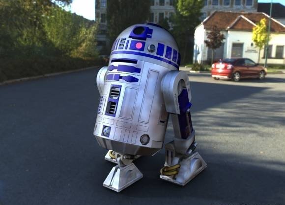 robot r2d2 3D 打印模型 .c4d .max .obj .3ds .fbx .stl .blend 