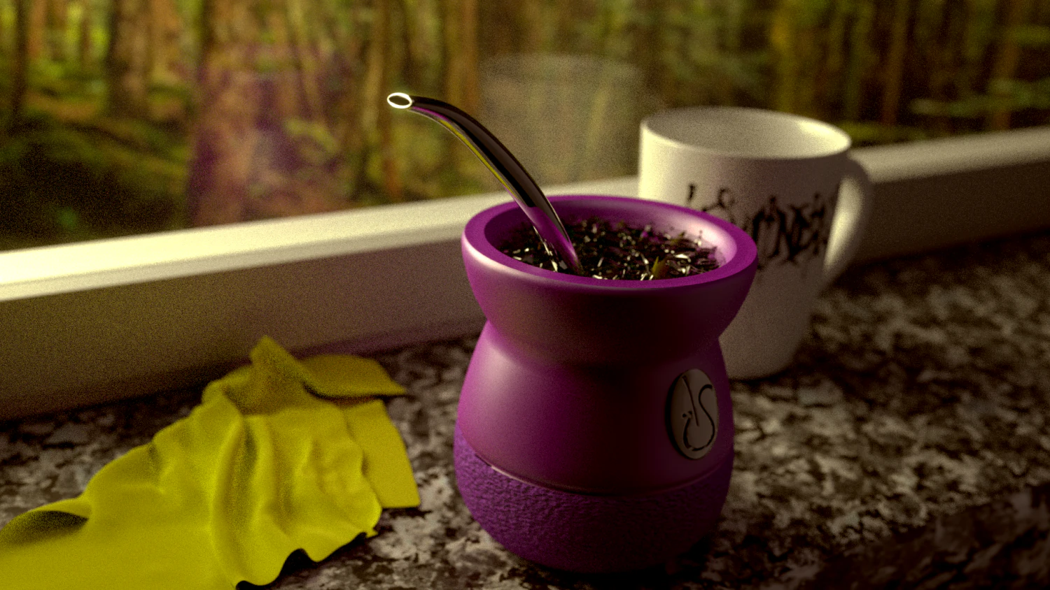 plastic mate with straw 3D Model .c4d .max .obj .3ds .fbx .stl .blend