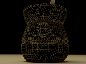plastic mate with straw Model 3D