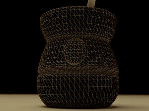 plastic mate with straw 3D Model