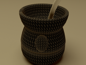 plastic mate with straw Model 3D