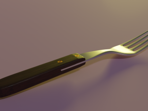 metal fork Modelo 3D