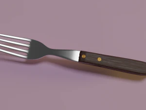 металлическая вилка 3D Модель