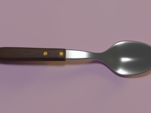 metal spoon 3D मॉडल