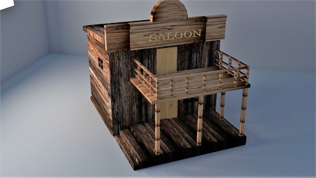 western house 3D 모델 .c4d .max .obj .3ds .fbx .stl .blend 