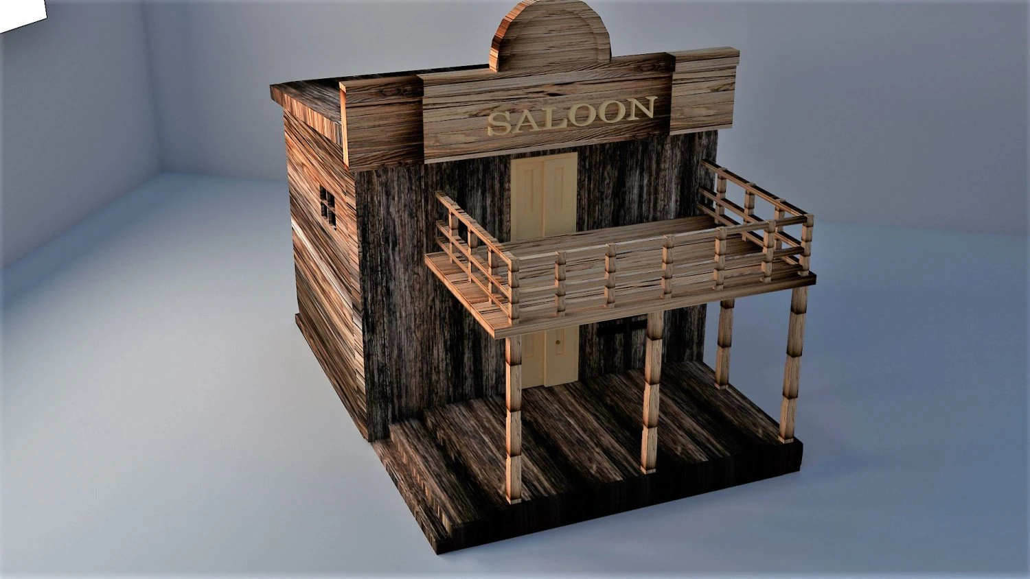 western house 3D Model .c4d .max .obj .3ds .fbx .stl .blend 