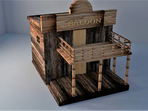 पश्चिमी घर 3D मॉडल