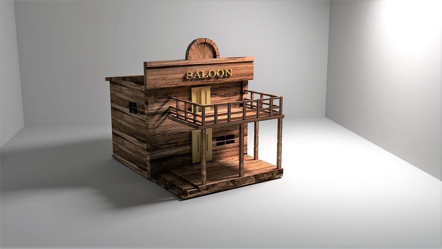 western house 3D Model .c4d .max .obj .3ds .fbx .stl .blend 