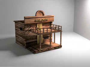 casa occidental Modelo 3D