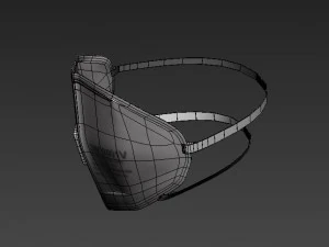 surgical mask n95 - medical face mask 3d 3D Model