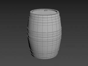 Wooden Barrel -low poly Modelo 3D