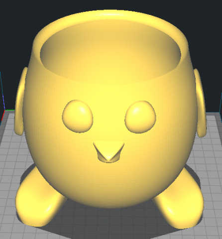 penguin flower pot 3Dプリントモデル .c4d .max .obj .3ds .fbx .stl .blend 