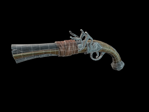 stylized pirate pistol 3D Model