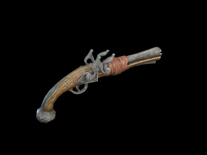 stylized pirate pistol 3D Model