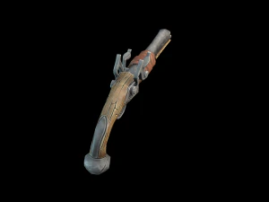 stylized pirate pistol 3D Model