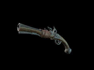 stylized pirate pistol 3D Model