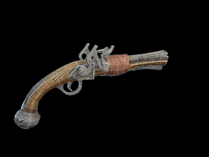 stylized pirate pistol 3D Model