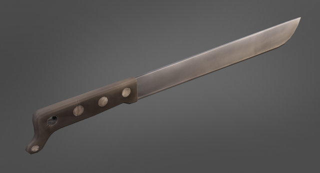 stylized machete 3D-Modell .c4d .max .obj .3ds .fbx .stl .blend 
