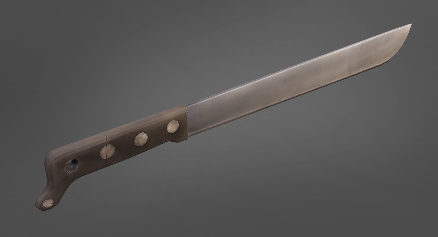 stilisierte Machete 3D Modell .c4d .max .obj .3ds .fbx .stl .blend 