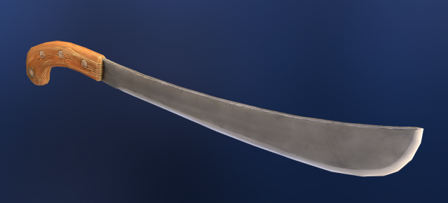stylized machete 3D Model .c4d .max .obj .3ds .fbx .stl .blend 