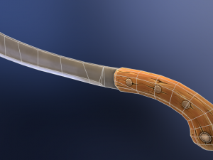 stylized machete 3D Model