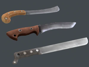 стилизованный рюкзак с мачете 3D Модель