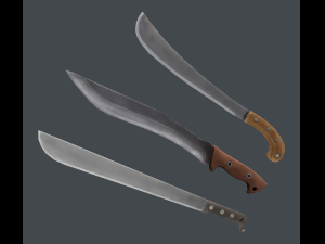 stylized machete pack 3D 모델