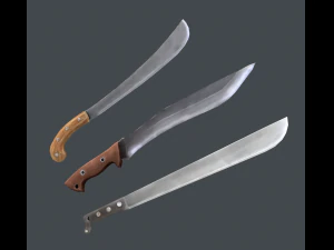 стилизованный рюкзак с мачете 3D Модель