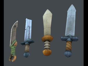 stylized sword set 3D मॉडल